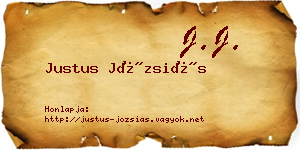 Justus Józsiás névjegykártya
